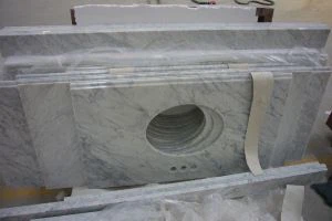 Carrara White Marble Vanitytop Herstellung