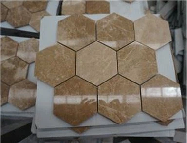 Helle Emperador Marmor Hexagon Mosaikfliese