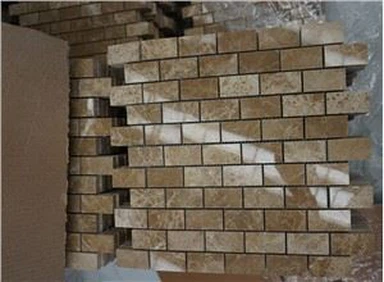 Helles Emperador-Marmor-Mosaik-Ziegelstein-Muster