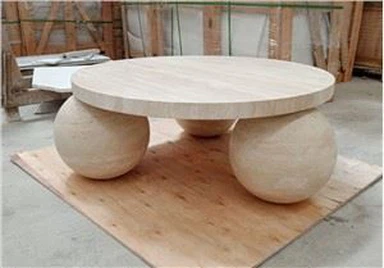 Low Round Travertin Couchtisch China